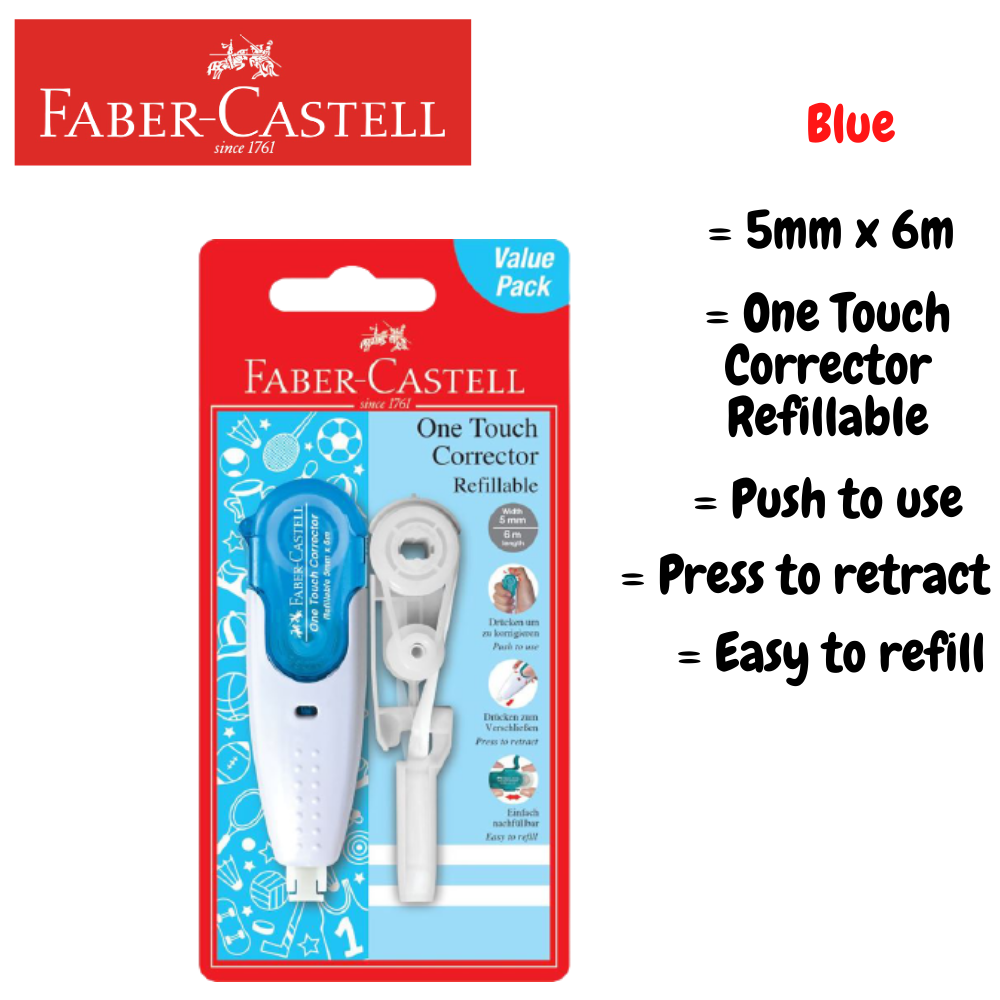 Faber-Castell Correction Tape One Touch With Refill