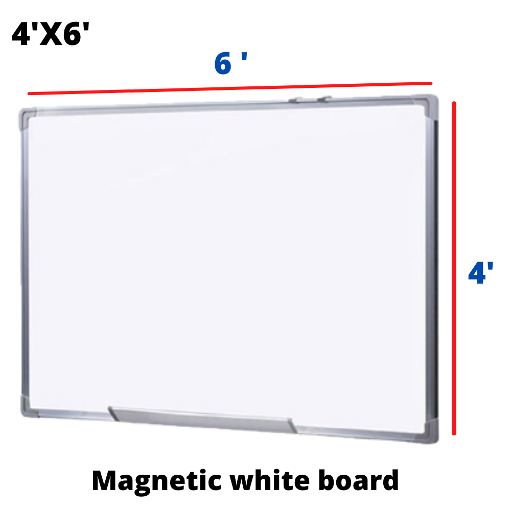 4060WB 4'X6' MAGNETIC WHITE BOARD